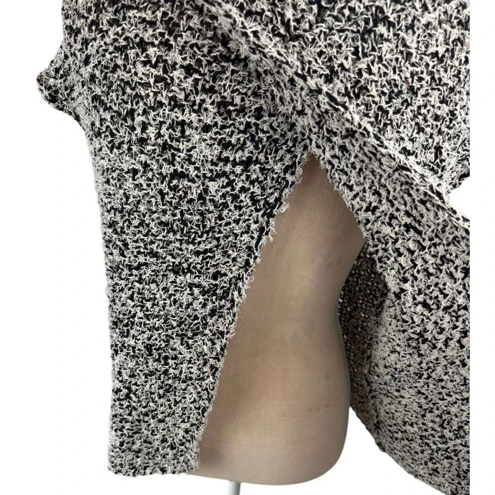 Eileen Fisher Womens‎ Sleeveless Sweater Marled Black Flyaway Back Sz Medium